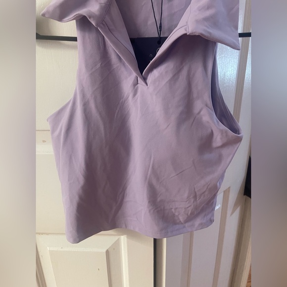 Anna-Kaci Active Women's Sleeveless Polo Crop Top with Collared Neckline - Picture 6 of 11